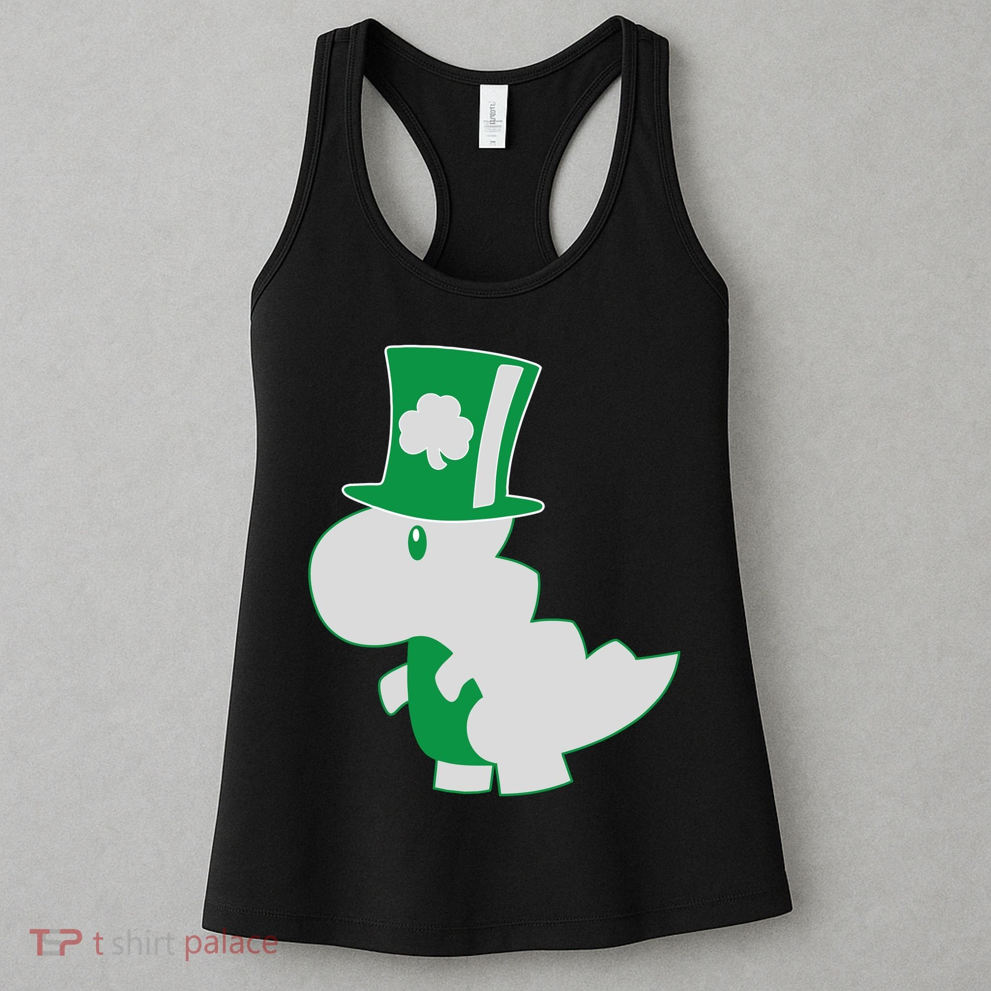 Irish T-Rex Dinosaur Clover Cute St. Patrick's Day Women's Tank Top