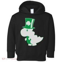 Irish T-Rex Dinosaur Clover Cute St. Patrick's Day Toddler Hoodie thumb 0