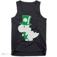 Irish T-Rex Dinosaur Clover Cute St. Patrick's Day Tank Top thumb 0