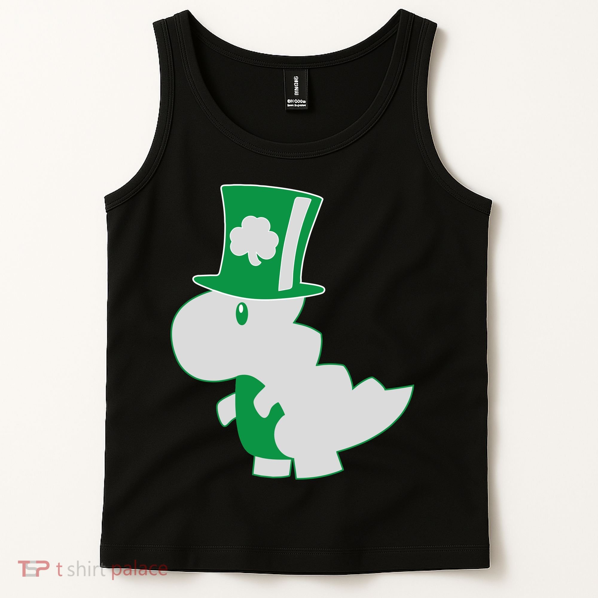 Irish T-Rex Dinosaur Clover Cute St. Patrick's Day Tank Top