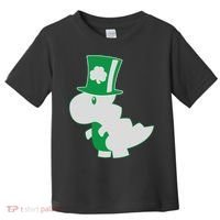 Irish T-Rex Dinosaur Clover Cute St. Patrick's Day Toddler T-Shirt thumb 0