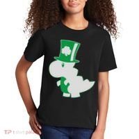Irish T-Rex Dinosaur Clover Cute St. Patrick's Day Kids T-Shirt thumb 2