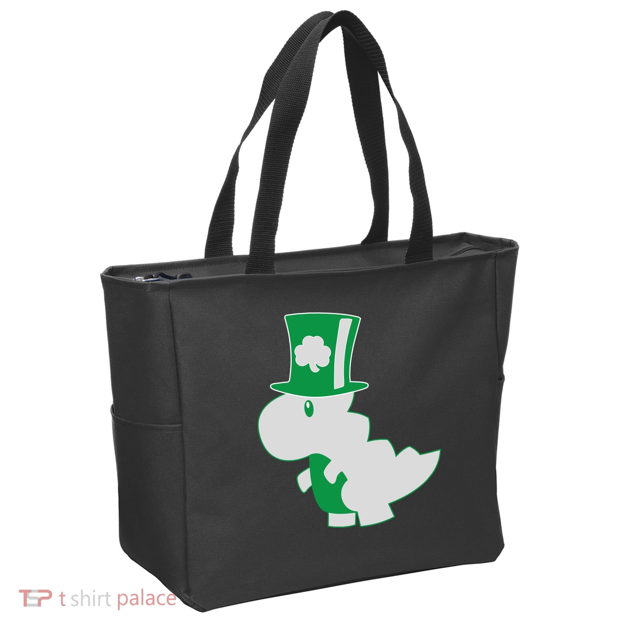 Irish T-Rex Dinosaur Clover Cute St. Patrick's Day Tote Bag