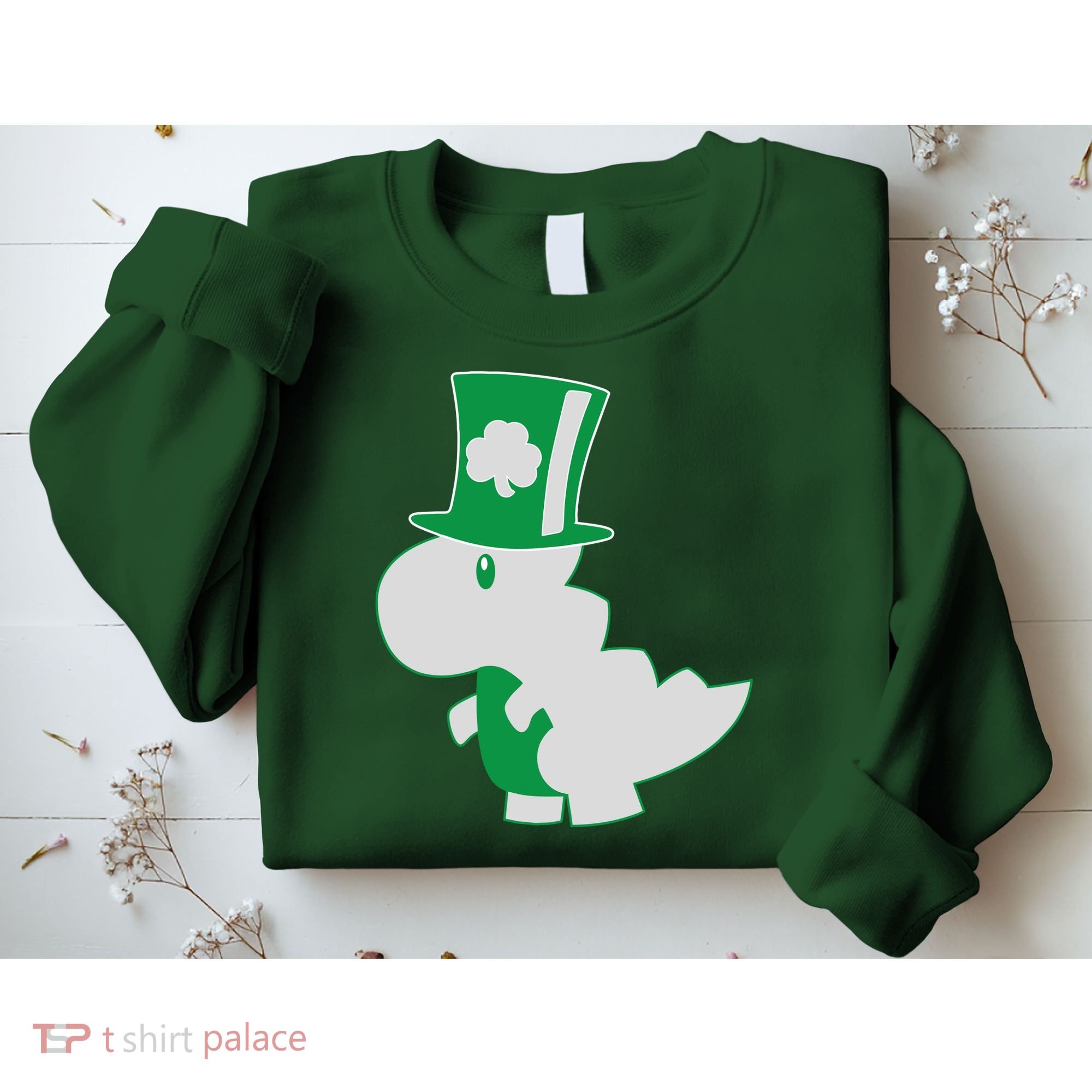 Irish T-Rex Dinosaur Clover Cute St. Patrick's Day Sweatshirt