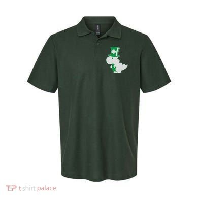 Irish T-Rex Dinosaur Clover Cute St. Patrick's Day Polo