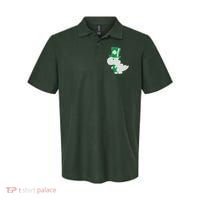 Irish T-Rex Dinosaur Clover Cute St. Patrick's Day Polo thumb 0