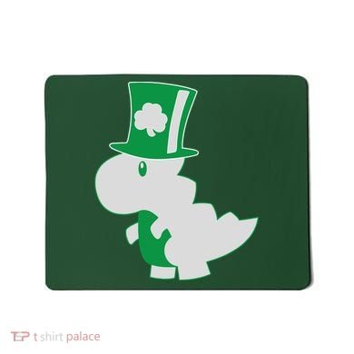 Irish T-Rex Dinosaur Clover Cute St. Patrick's Day Mousepad