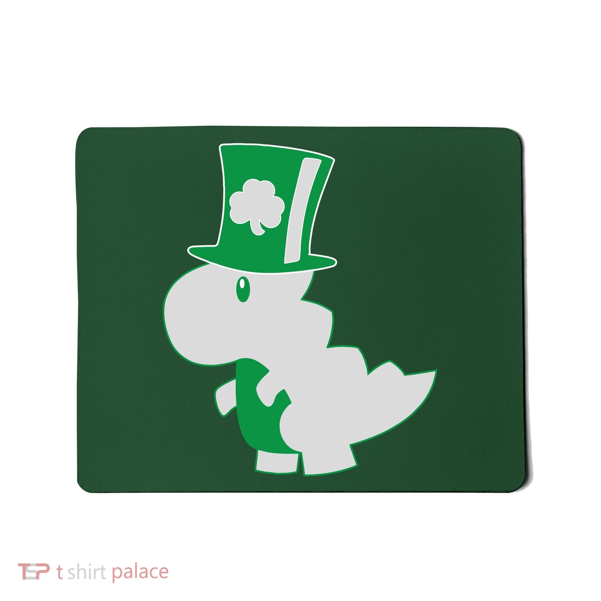 Irish T-Rex Dinosaur Clover Cute St. Patrick's Day Mousepad