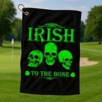 Irish To The Bone Golf Towel thumb 1