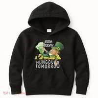 Irish Today Hungover Tomorrow Kids Hoodie thumb 0