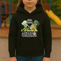 Irish Today Hungover Tomorrow Kids Hoodie thumb 3