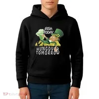Irish Today Hungover Tomorrow Kids Hoodie thumb 4