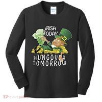 Irish Today Hungover Tomorrow Kids Long Sleeve Shirt thumb 0