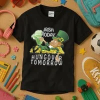 Irish Today Hungover Tomorrow Kids T-Shirt thumb 3