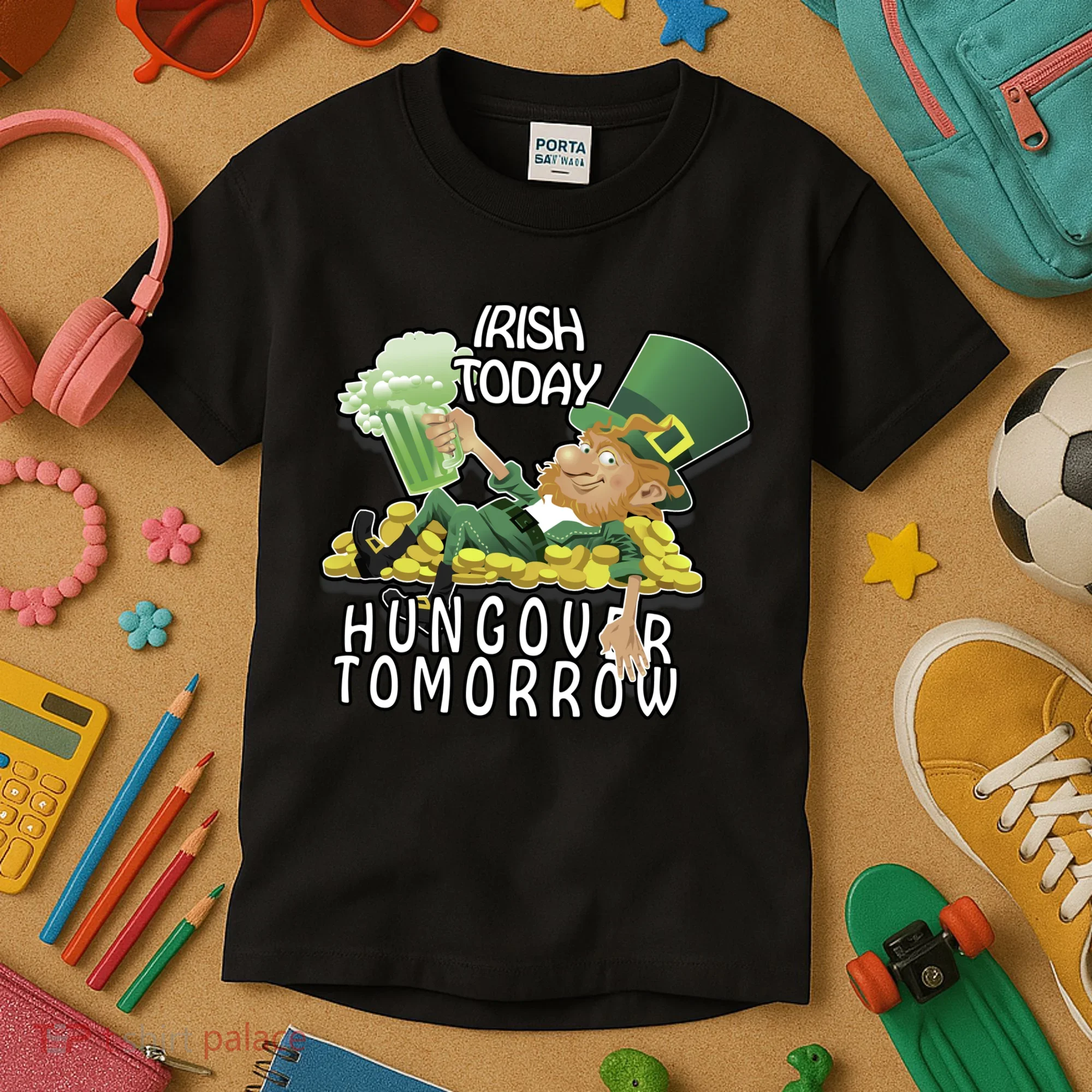 Irish Today Hungover Tomorrow Kids T-Shirt