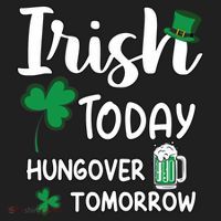 Irish Today Hungover Tomorrow Funny St Patricks Day Beanie thumb 2