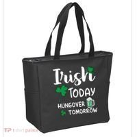 Irish Today Hungover Tomorrow Funny St Patricks Day Tote Bag thumb 2