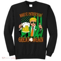 Irish Trump - Make St. Patrick's Day Great Again Sweatshirt thumb 0