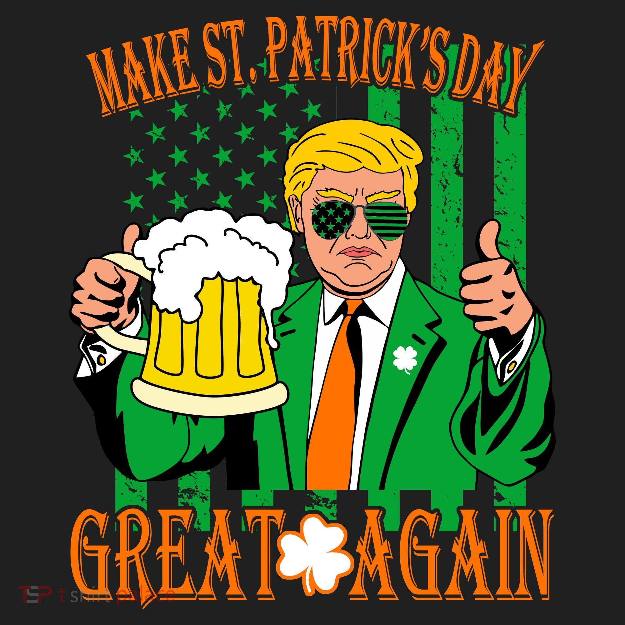 Irish Trump - Make St. Patrick's Day Great Again Golf Towel