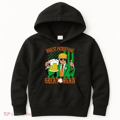 Irish Trump - Make St. Patrick's Day Great Again Kids Hoodie