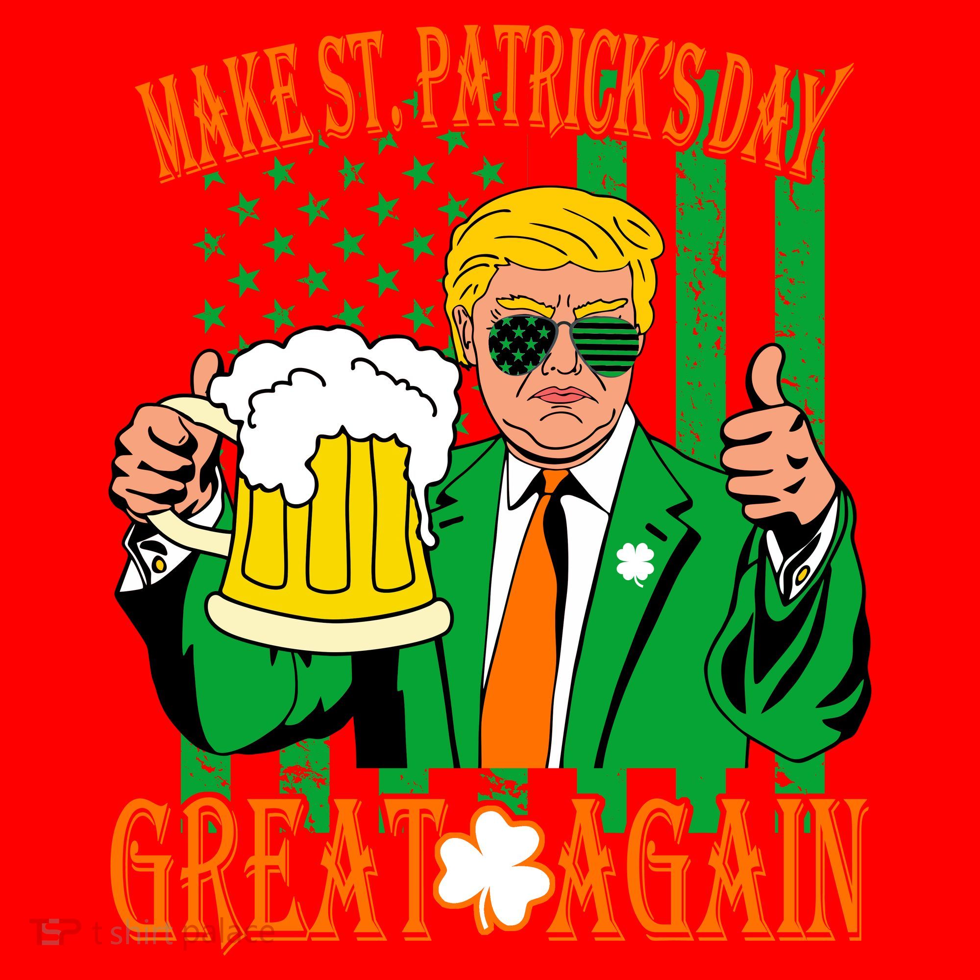 Irish Trump - Make St. Patrick's Day Great Again Santa Hat