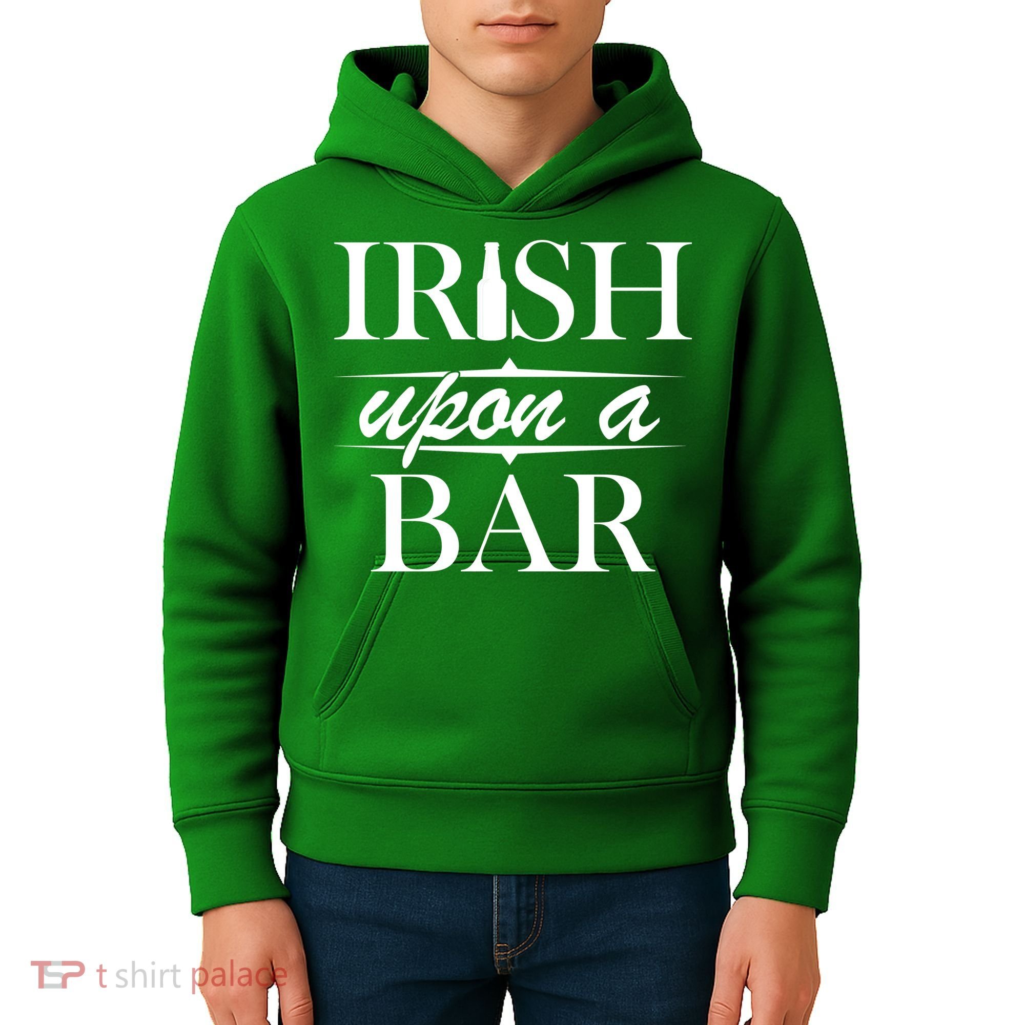 Irish Upon A Bar St Patricks Day Kids Hoodie