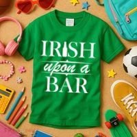 Irish Upon A Bar St Patricks Day Kids T-Shirt thumb 3