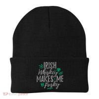 Irish Whiskey Makes Me Frisky Funny Beanie thumb 0