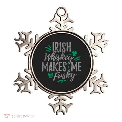 Irish Whiskey Makes Me Frisky Funny Ornament
