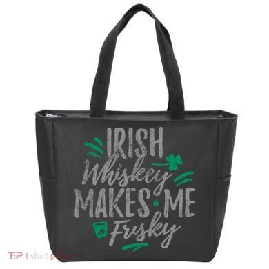 Irish Whiskey Makes Me Frisky Funny Tote Bag