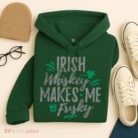 Irish Whiskey Makes Me Frisky Funny Hoodie thumb 4