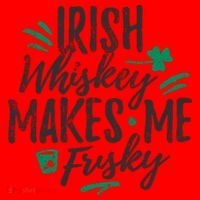 Irish Whiskey Makes Me Frisky Funny Santa Hat thumb 1
