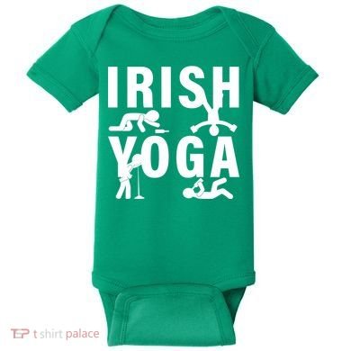 Irish Yoga Funny St. Patrick's Day Baby Bodysuit