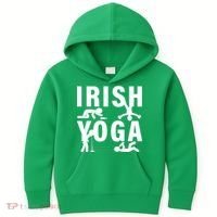 Irish Yoga Funny St. Patrick's Day Kids Hoodie thumb 0