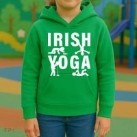 Irish Yoga Funny St. Patrick's Day Kids Hoodie thumb 3