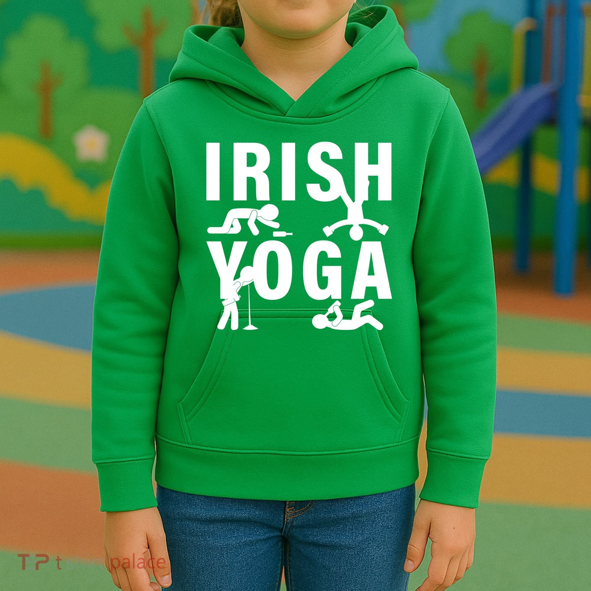 Irish Yoga Funny St. Patrick's Day Kids Hoodie