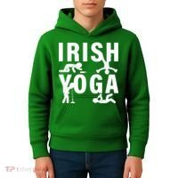Irish Yoga Funny St. Patrick's Day Kids Hoodie thumb 4