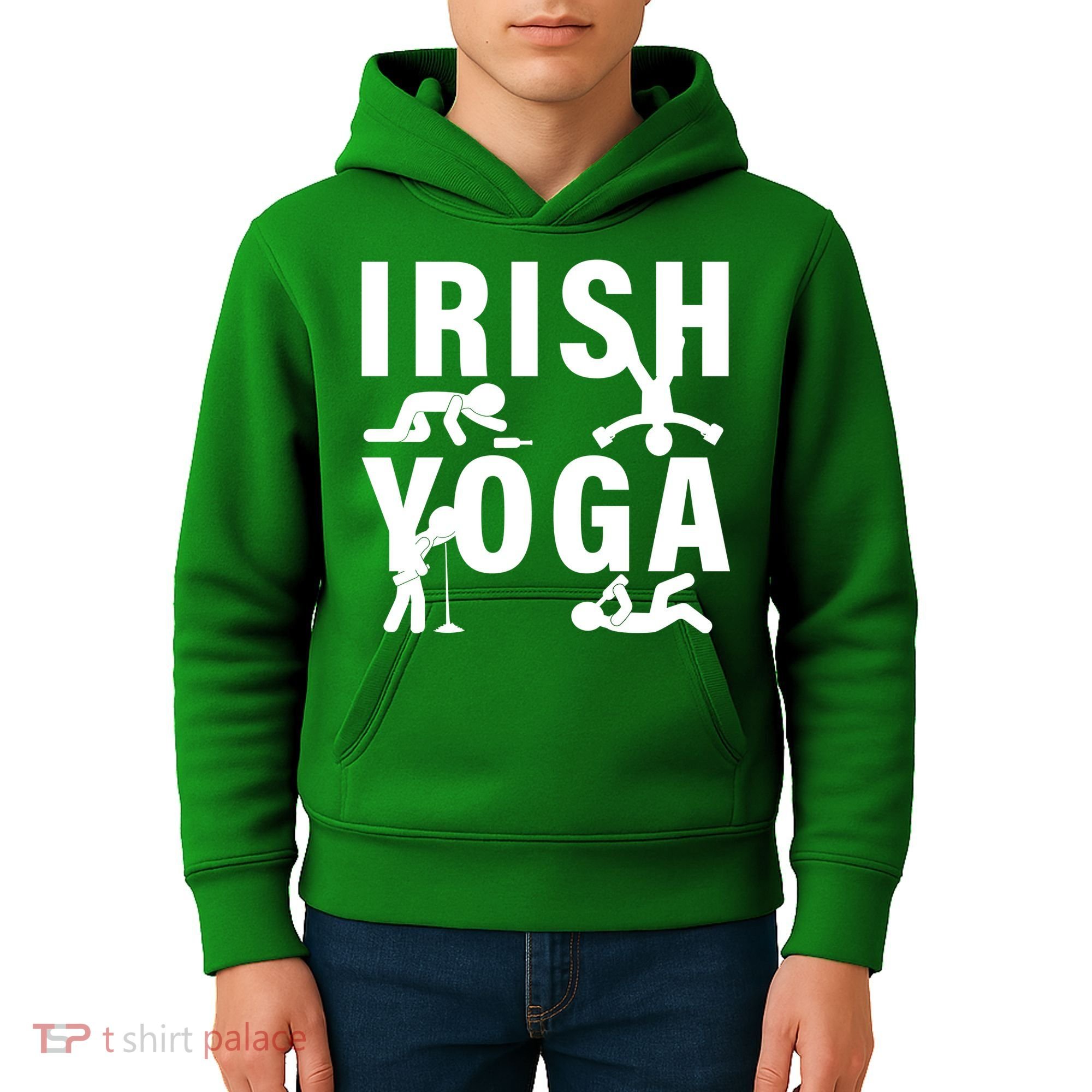 Irish Yoga Funny St. Patrick's Day Kids Hoodie