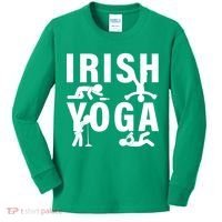 Irish Yoga Funny St. Patrick's Day Kids Long Sleeve Shirt thumb 0