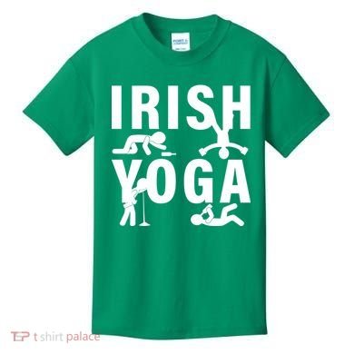 Irish Yoga Funny St. Patrick's Day Kids T-Shirt