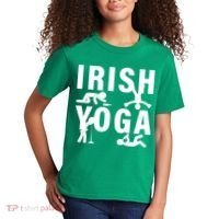 Irish Yoga Funny St. Patrick's Day Kids T-Shirt thumb 2