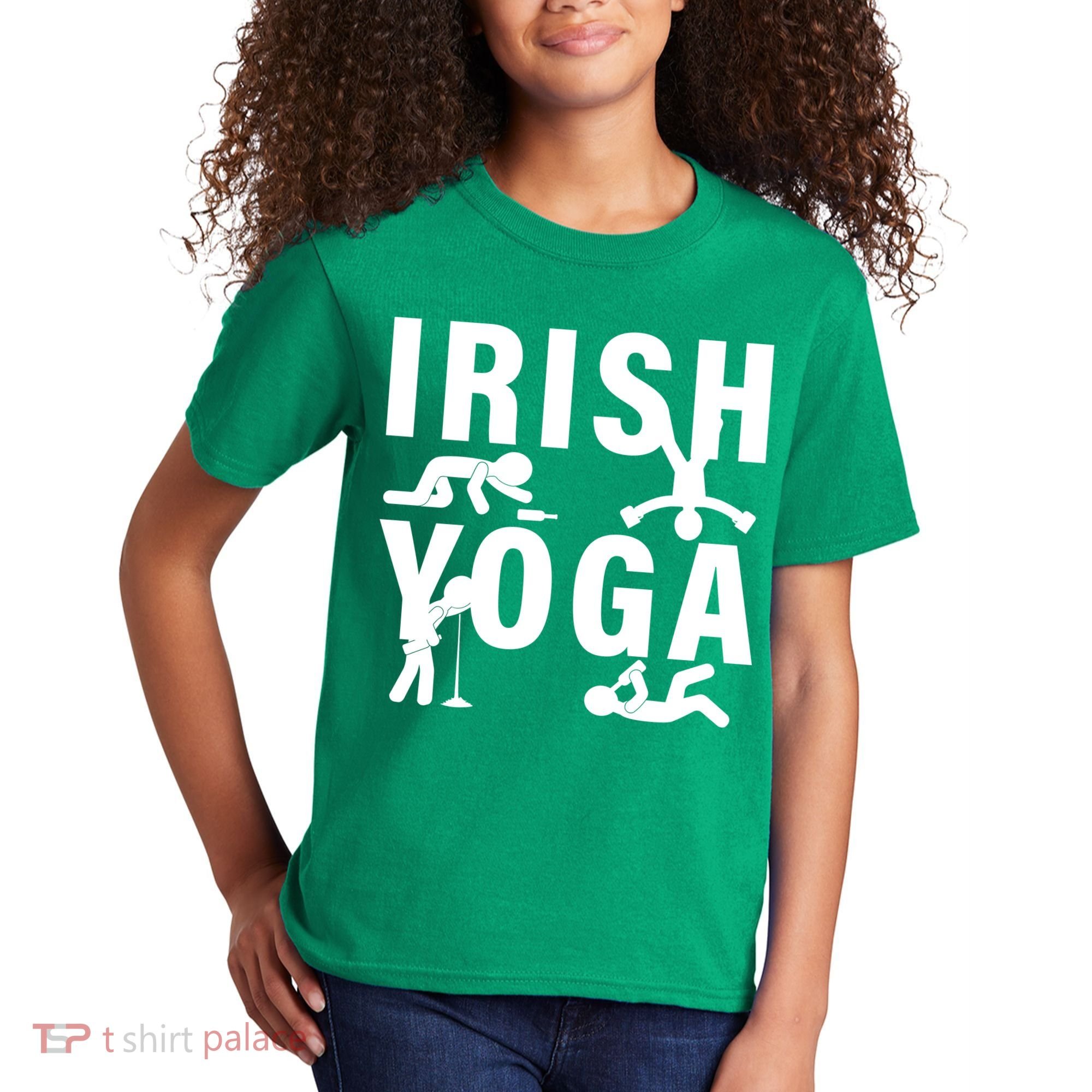 Irish Yoga Funny St. Patrick's Day Kids T-Shirt