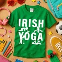 Irish Yoga Funny St. Patrick's Day Kids T-Shirt thumb 3