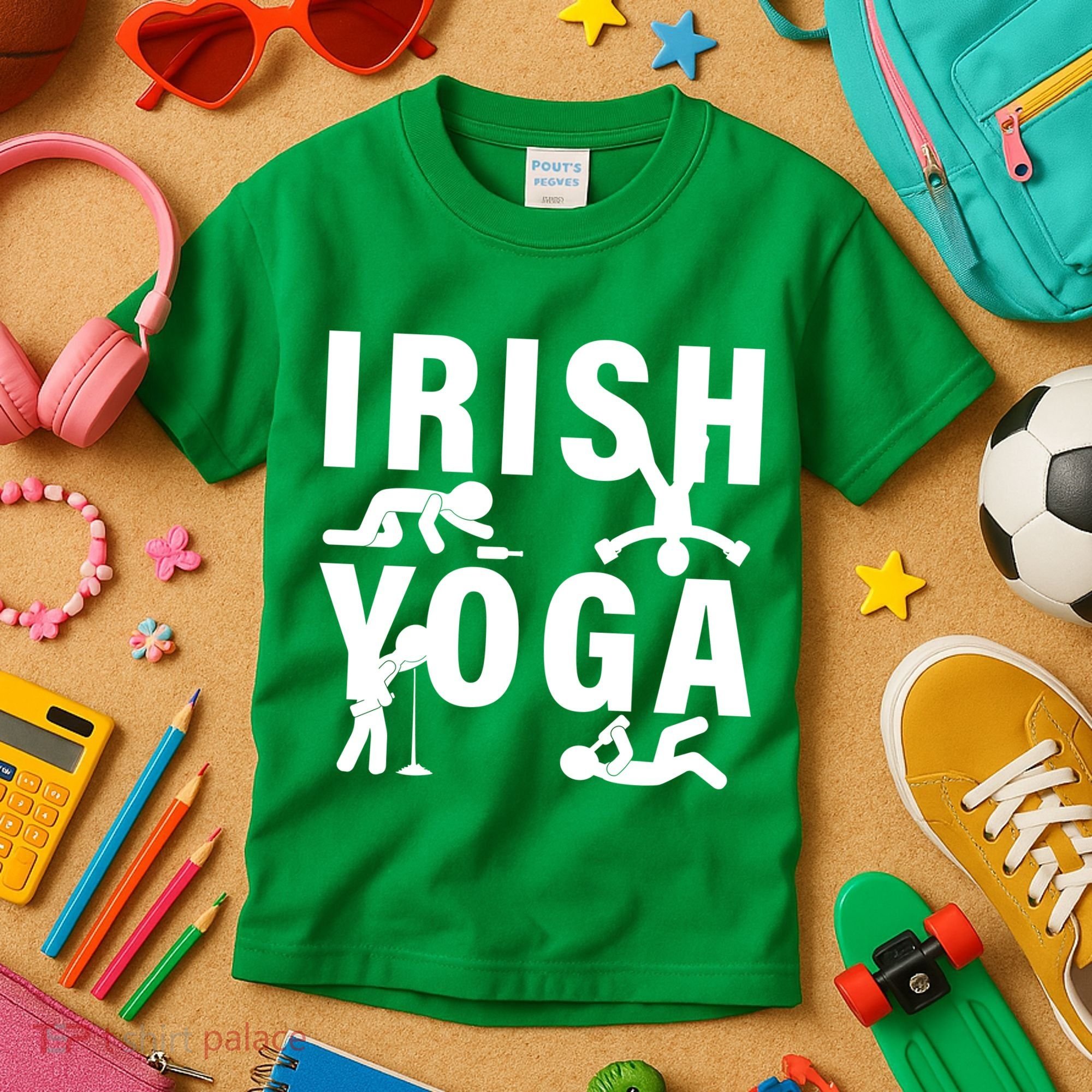 Irish Yoga Funny St. Patrick's Day Kids T-Shirt