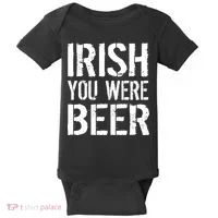 Irish You Were Beer St. Patrick's Day Baby Bodysuit thumb 0