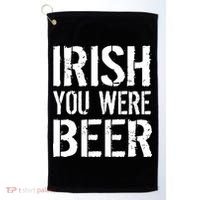 Irish You Were Beer St. Patrick's Day Golf Towel thumb 0