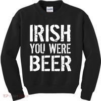 Irish You Were Beer St. Patrick's Day Kids Sweatshirt thumb 0