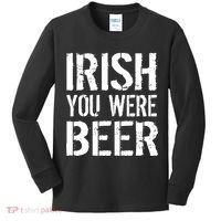 Irish You Were Beer St. Patrick's Day Kids Long Sleeve Shirt thumb 0