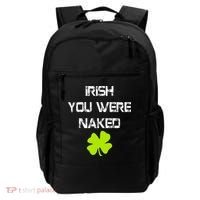 Irish You Were Naked St. Patricks Day Backpack thumb 0