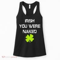 Irish You Were Naked St. Patricks Day Women's Tank Top thumb 0